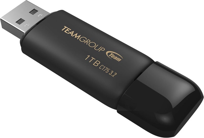 TeamGroup C175 1TB USB 3.2 Gen 1 (USB 3.1/3.0) Read 100MB/s Flash Thumb Drive, External Data Storage Memory Stick Compatible with Computer/Laptop/Desktop/PC Matte Black TC17531TBB01 - Image 2